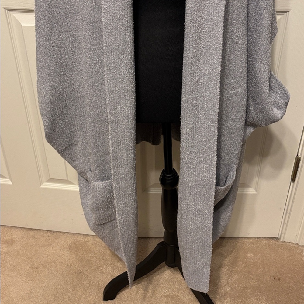 Barefoot Dreams CozyChic Lite Ribbed Shawl Collar  Wrap Plus - Picture 4 of 11